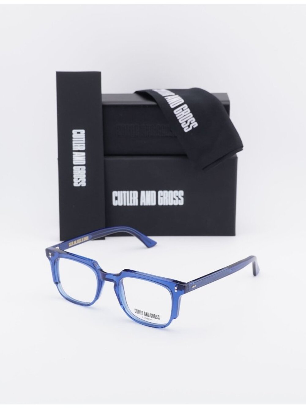 Cutler and Gross CGOP138249 004 Square Eyeglasses 49mm - Blue